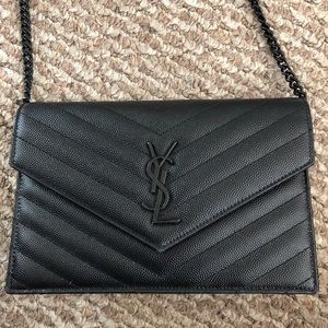 SOLD 100% AUTHENTIC YSL wallet on a chain.